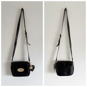 Mulberry for Target Black faux Leather Crossbody Bag and bag charms